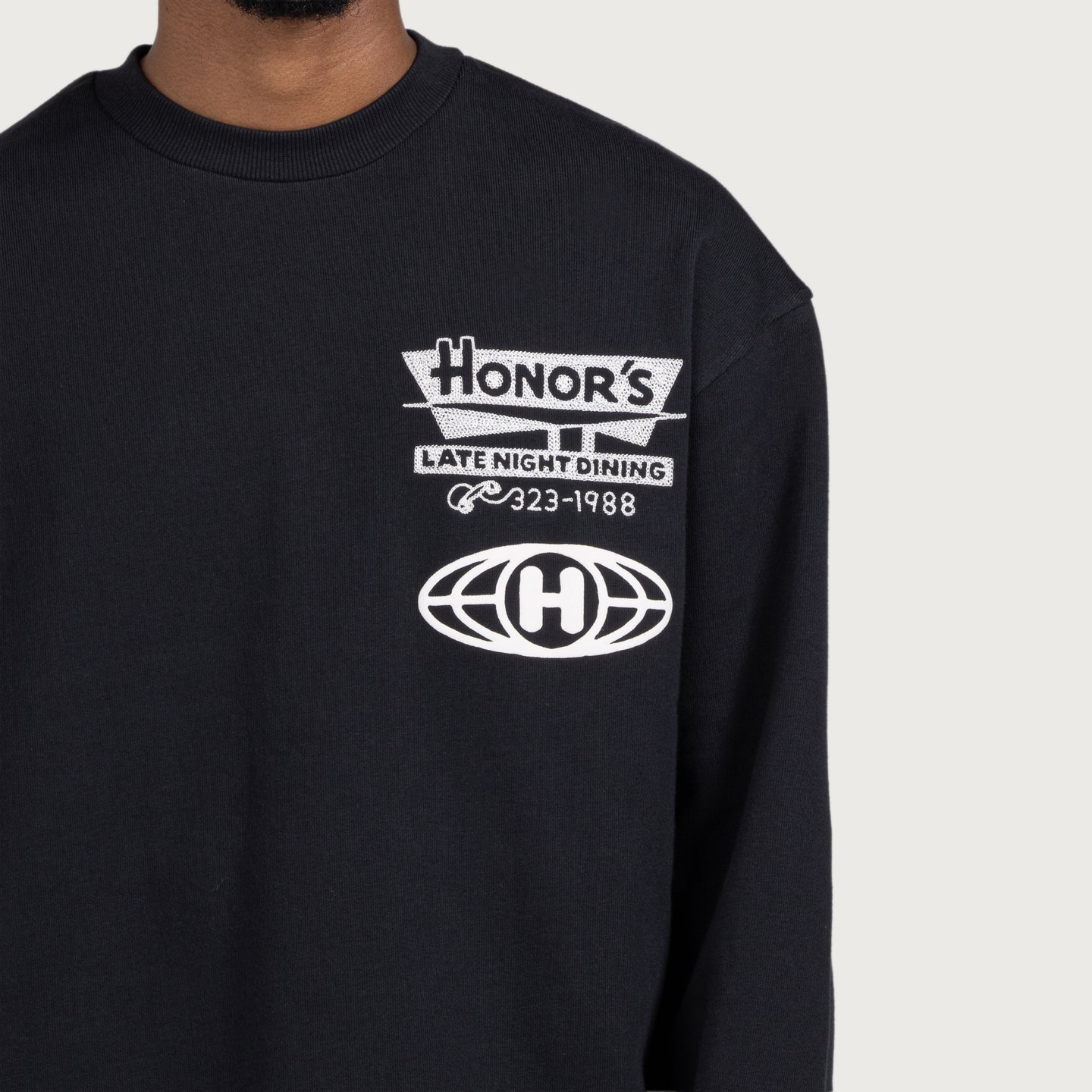 Mixed Logo Crewneck - Black