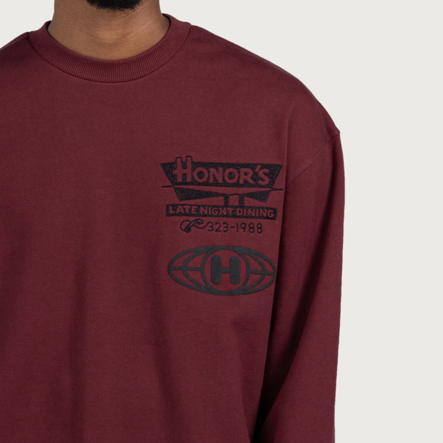 Mixed Logo Crewneck - Burgundy