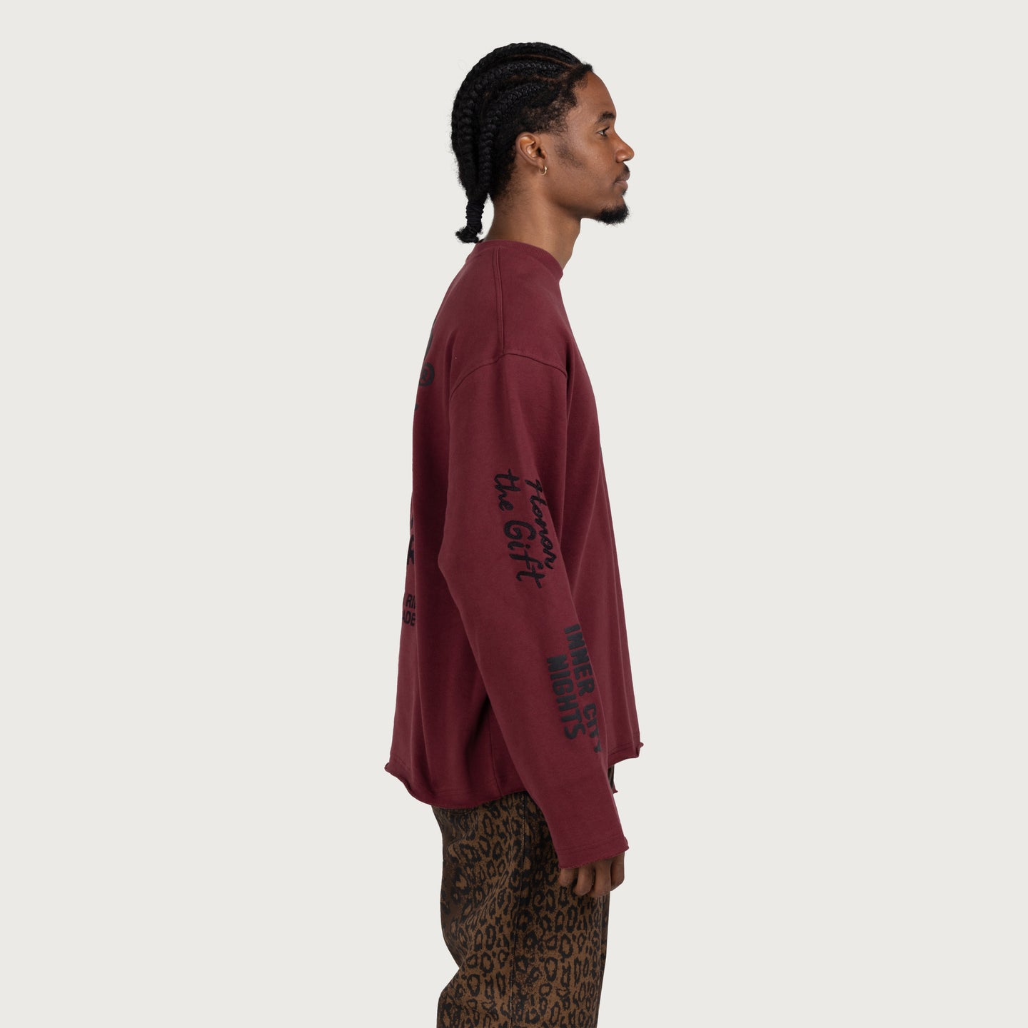 Mixed Logo Crewneck - Burgundy