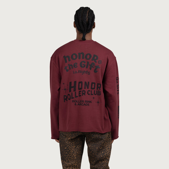 Mixed Logo Crewneck - Burgundy