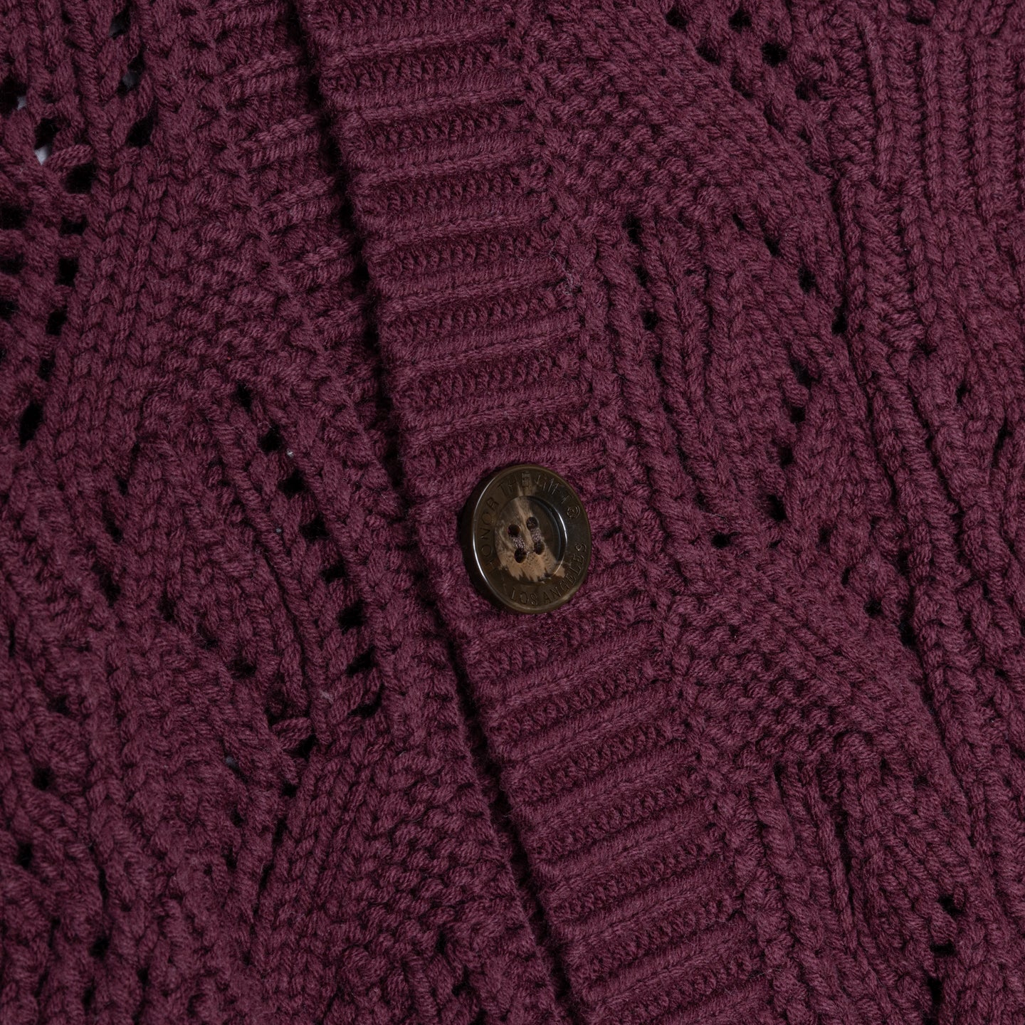 Cable Cardigan - Berry