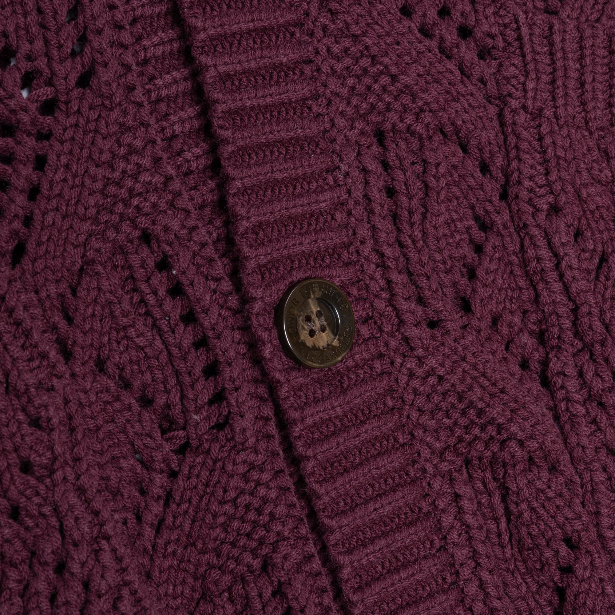 Cable Cardigan - Berry