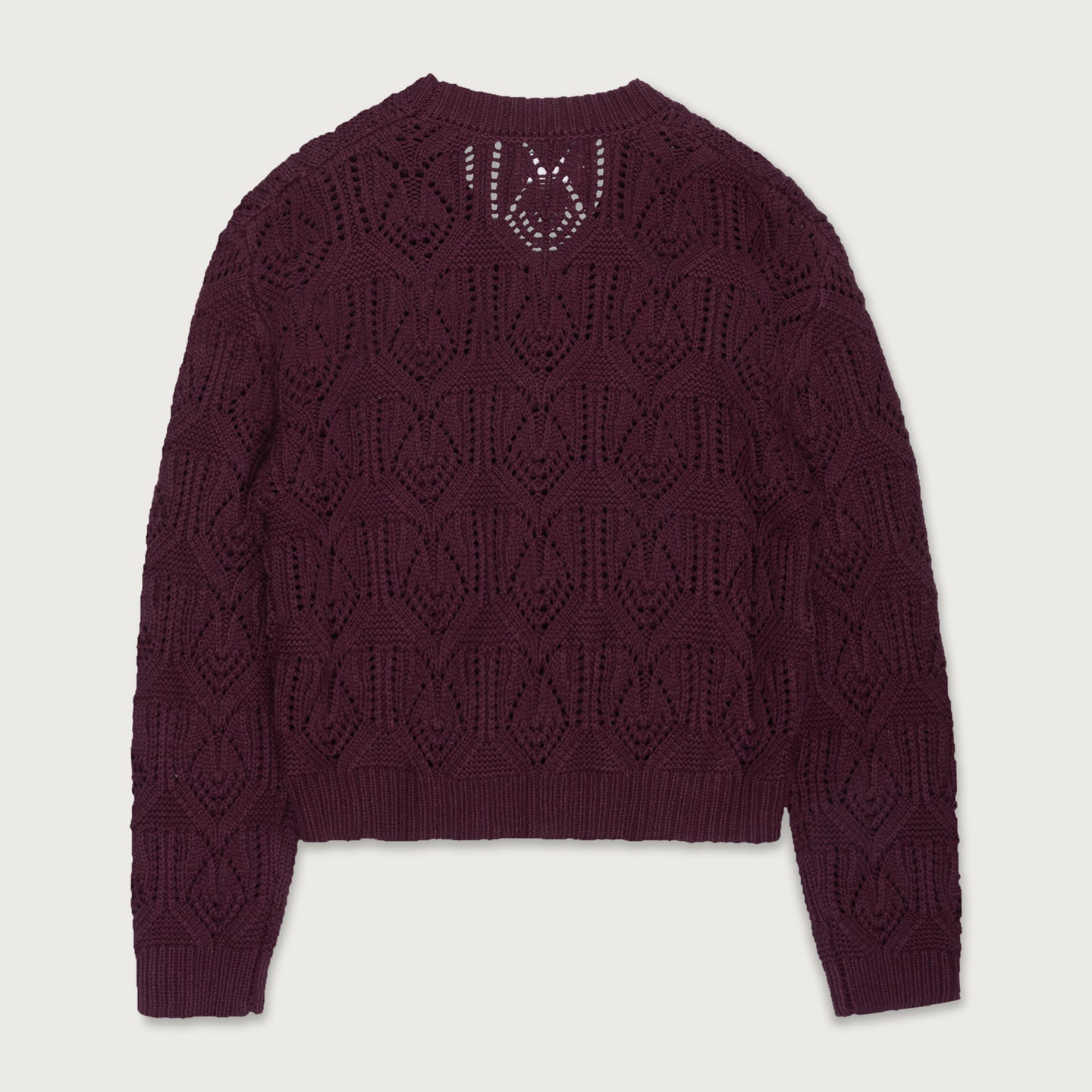 Cable Cardigan - Berry