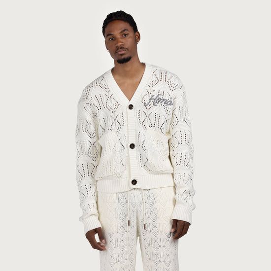 Cable Cardigan - Bone