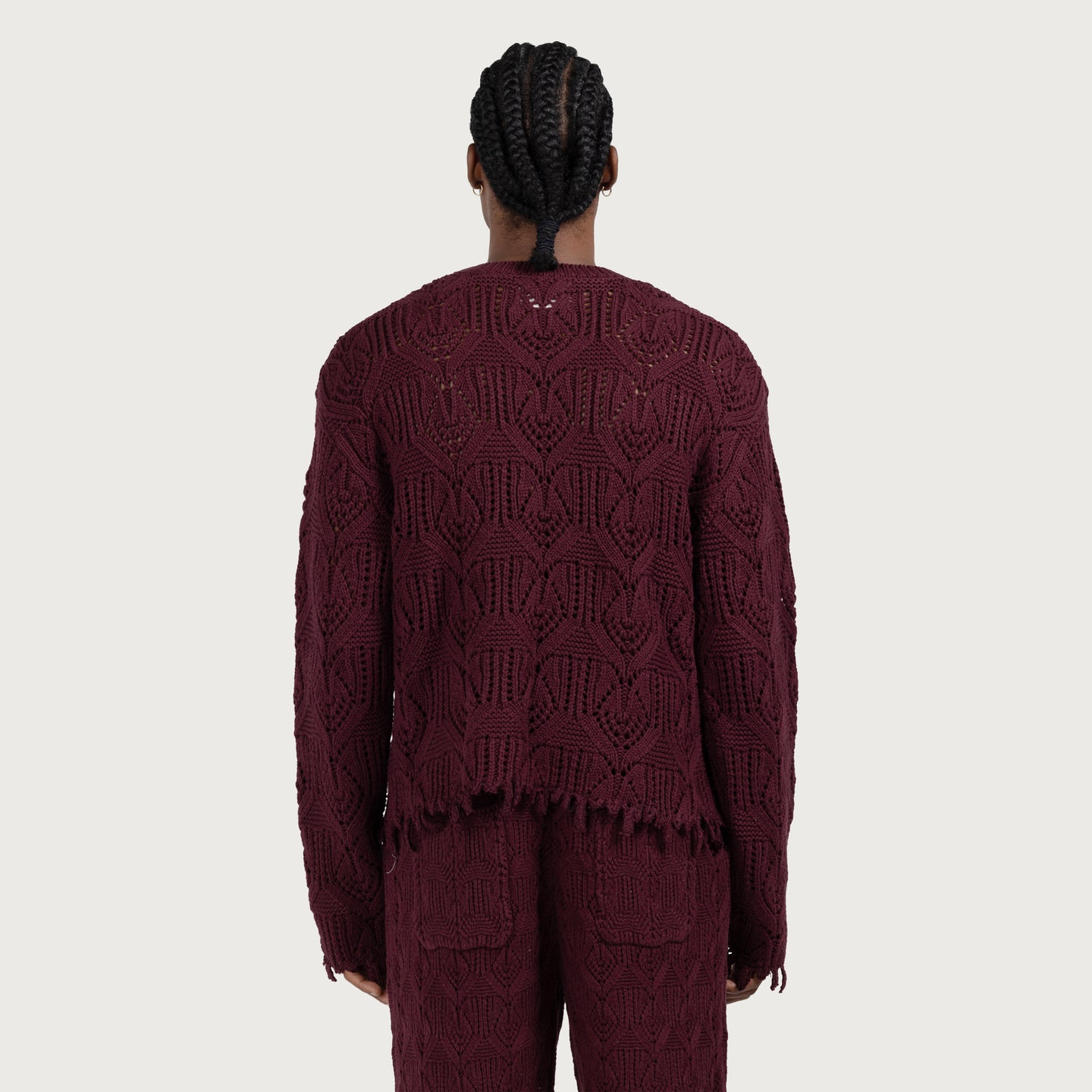 Cable Sweater - Berry