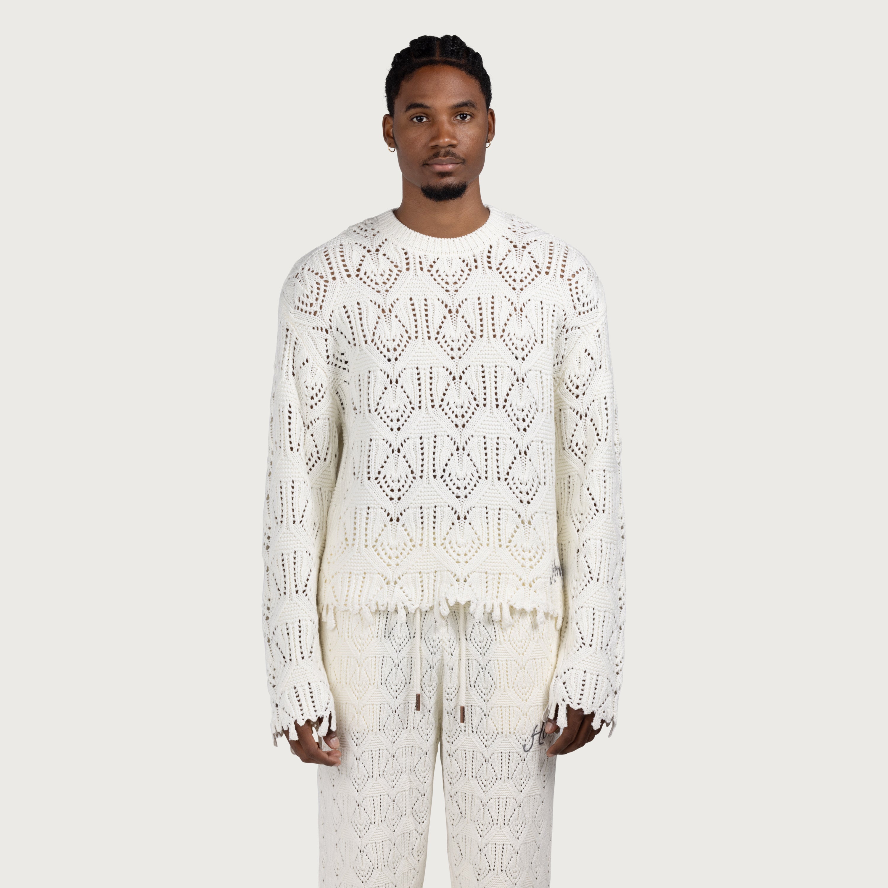 Cable Sweater - Bone