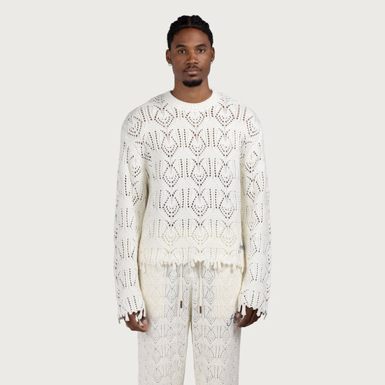 Cable Sweater - Bone