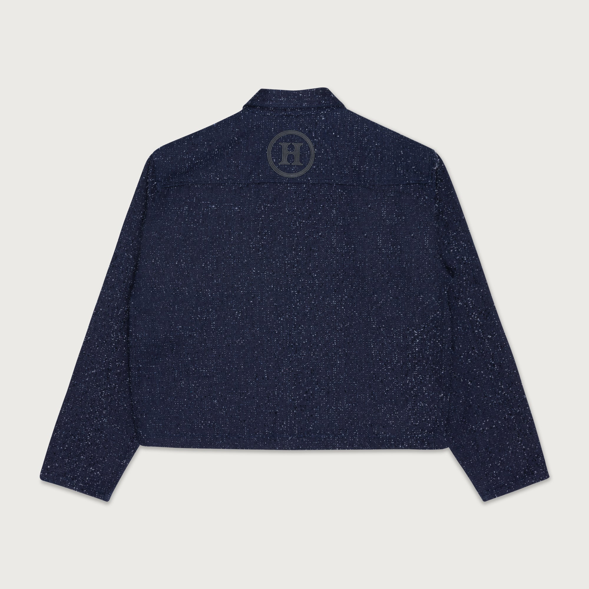 Nep Yarn Shacket - Navy