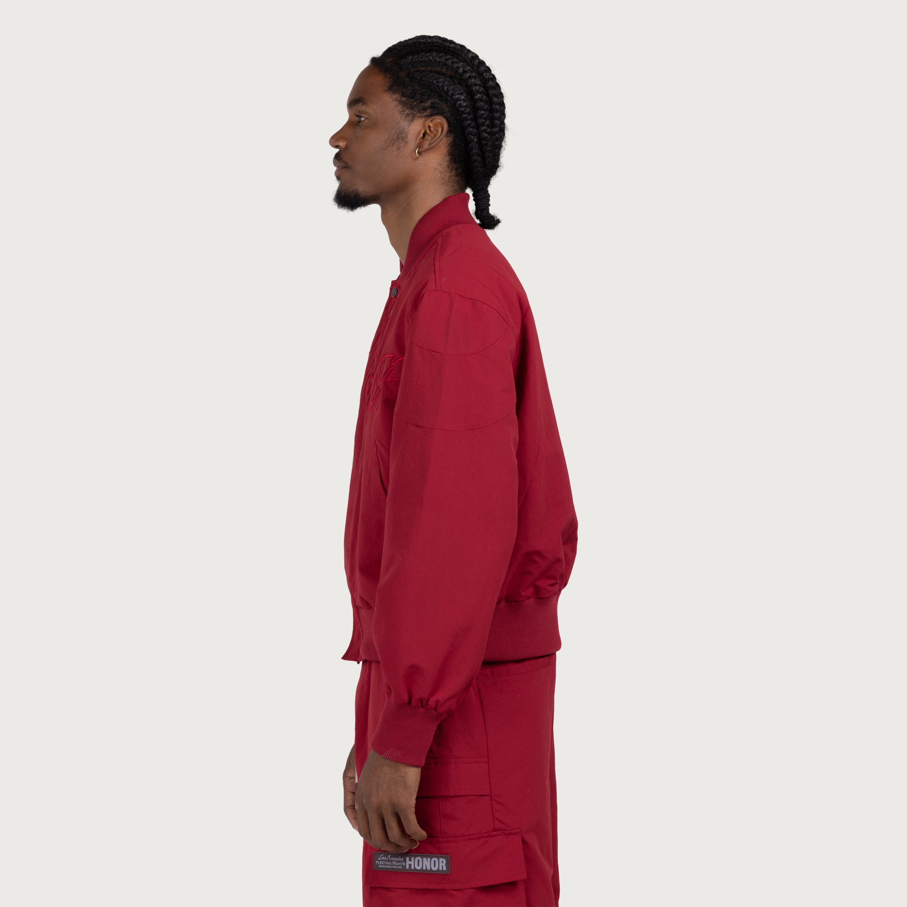 Nylon Bomber - Plum