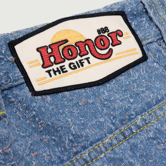 Washed Nep Yarn Denim Pant - Indigo