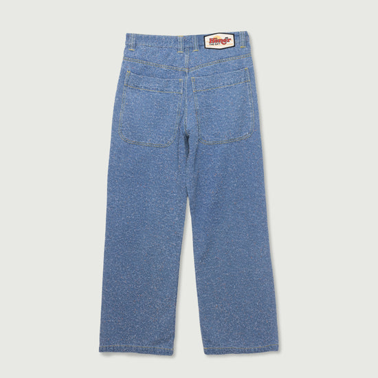 Washed Nep Yarn Denim Pant - Indigo