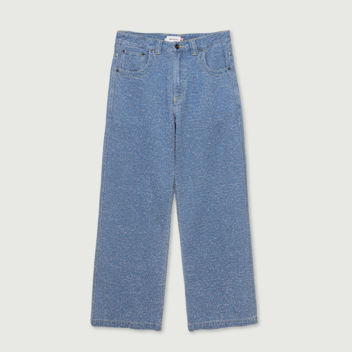 Washed Nep Yarn Denim Pant - Indigo