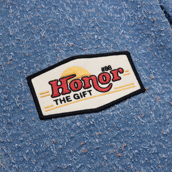 Washed Nep Yarn Denim Cover Shirt - Indigo