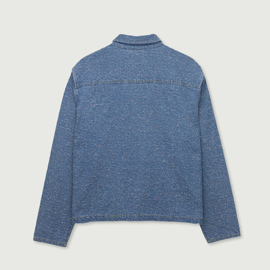 Washed Nep Yarn Denim Cover Shirt - Indigo
