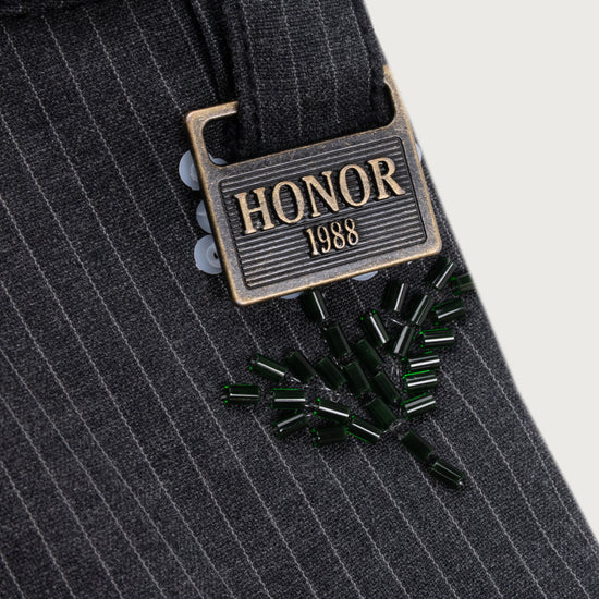 Flowers Beaded Pant - Black