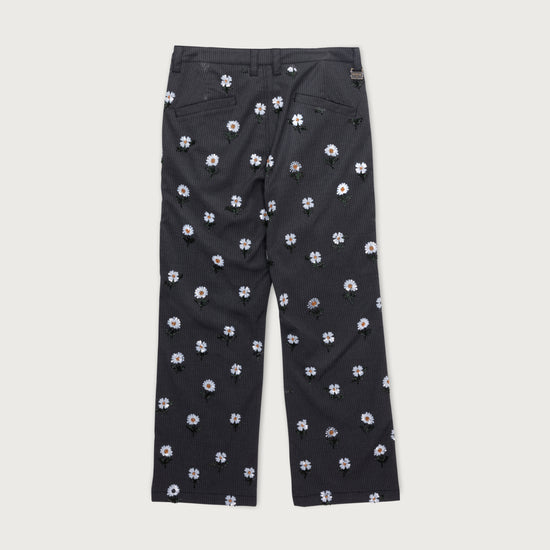 Flowers Beaded Pant - Black