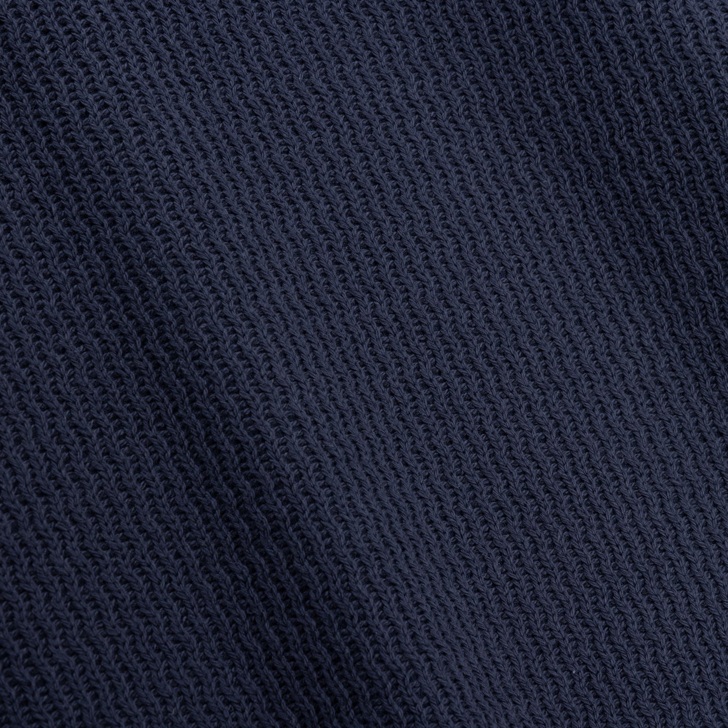 Wavy Knit L/S Polo - Navy