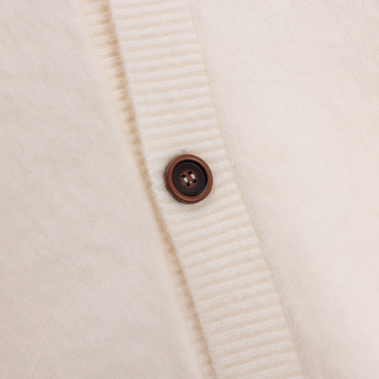 H Brushed Knit Cardigan - Bone