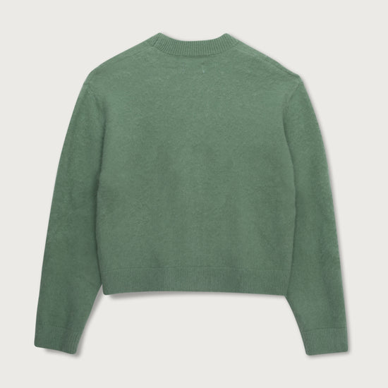 H Brushed Knit Cardigan - Mint