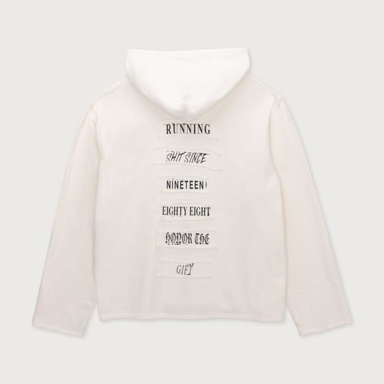 Running Shit Since 1988 Zip Hoodie - White