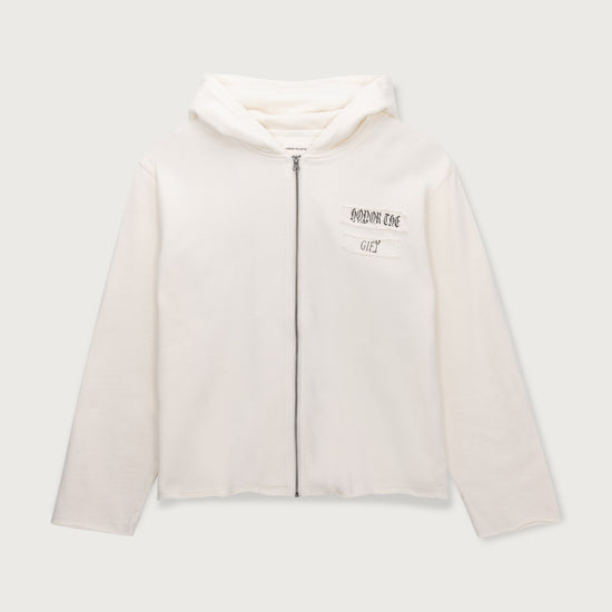 Running Shit Since 1988 Zip Hoodie - White