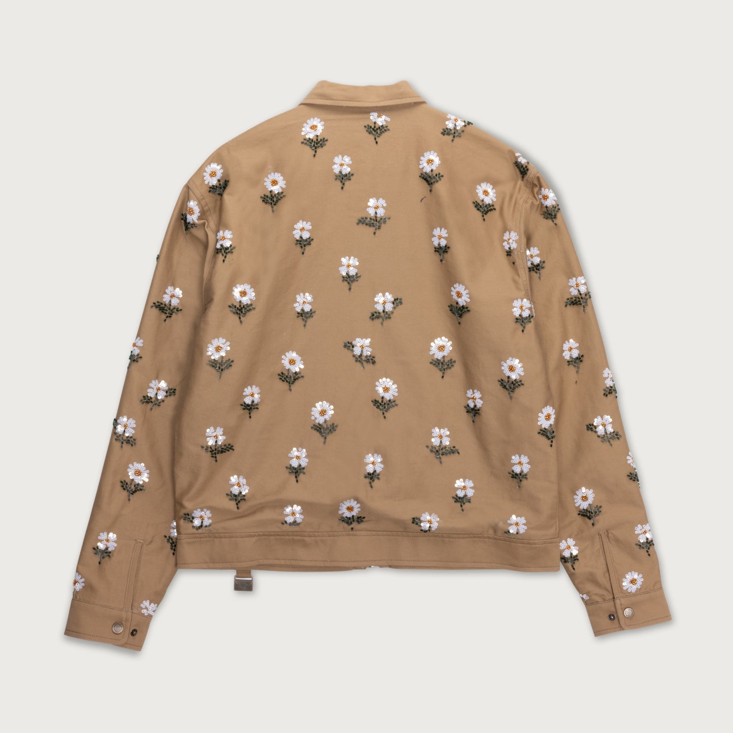 Flowers Beaded Jacket - Taupe