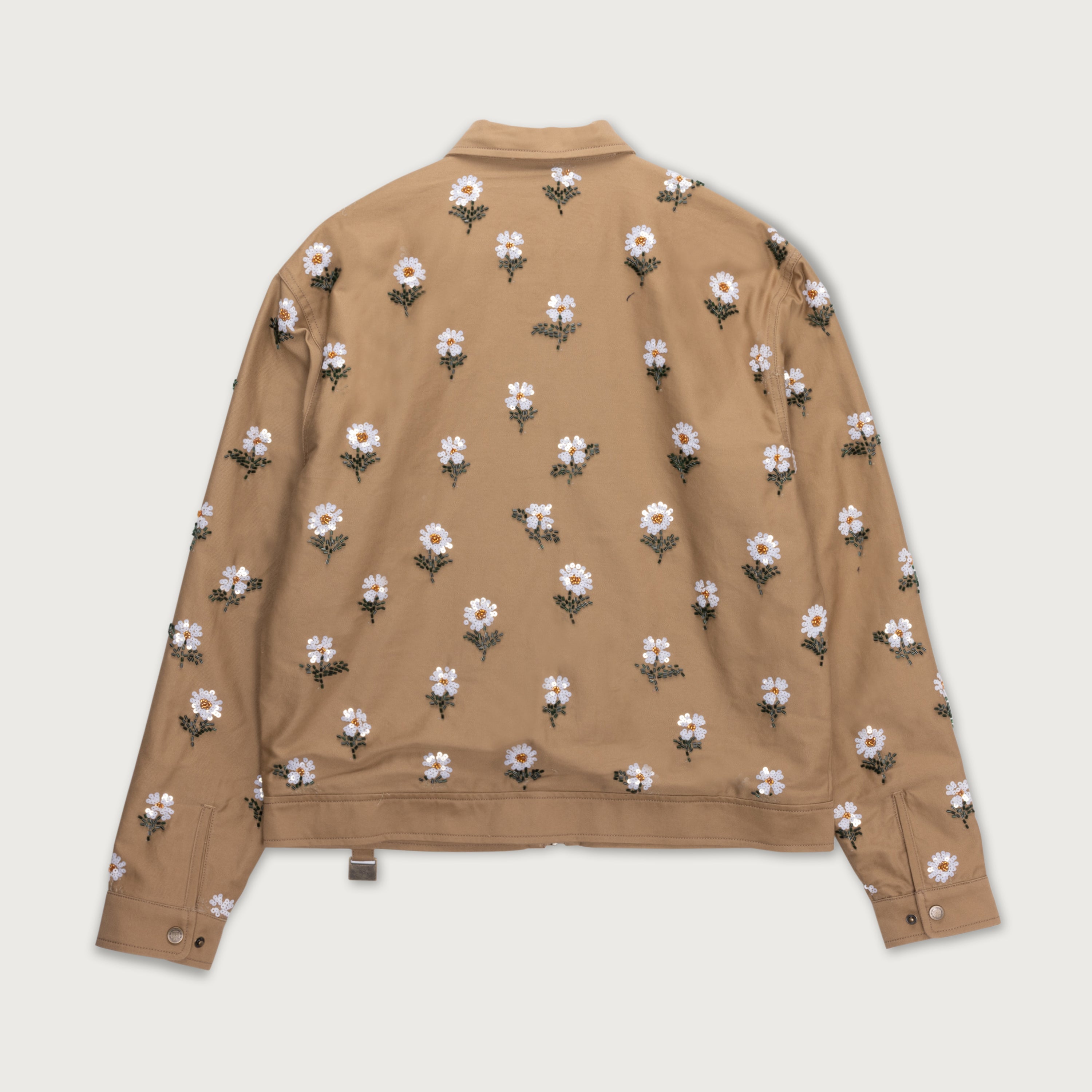 Flowers Beaded Jacket - Taupe