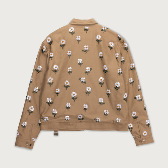 Flowers Beaded Jacket - Taupe