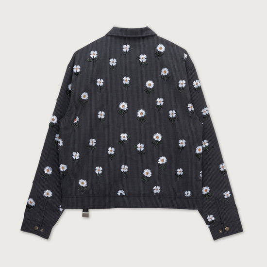 Flowers Beaded Jacket - Black