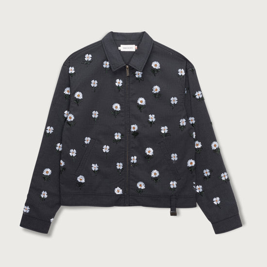 Flowers Beaded Jacket - Black