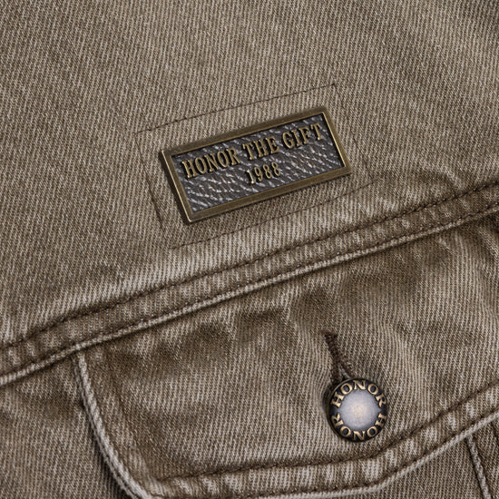 Washed Twill Trucker - Taupe