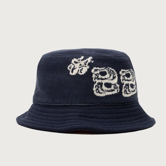 #88 Jacquard Bucket Hat - Navy