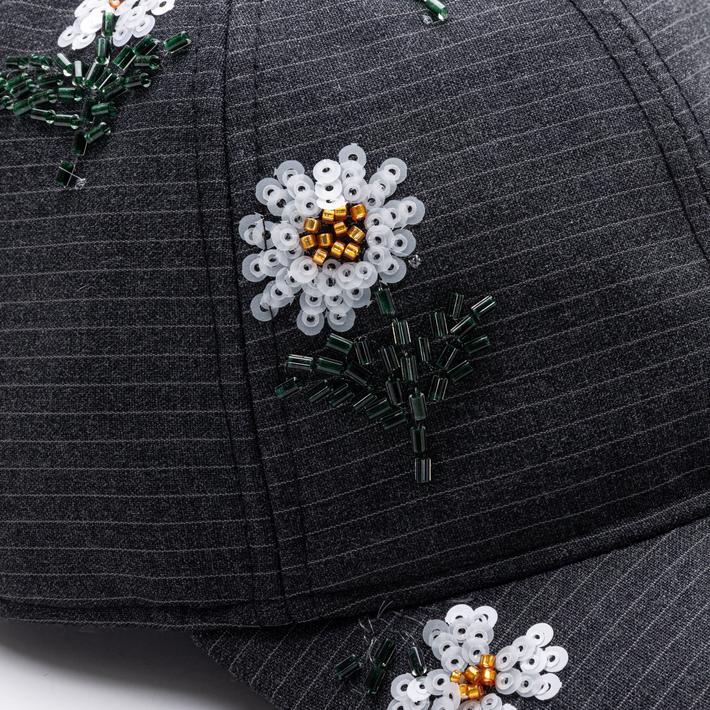 Flowers Beaded 6 Panel Cap - Black – Honor The Gift