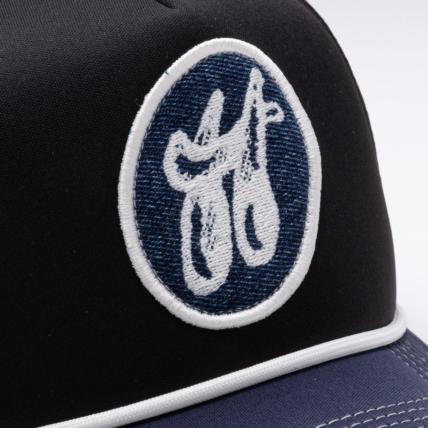 H Patch Trucker Cap - Black