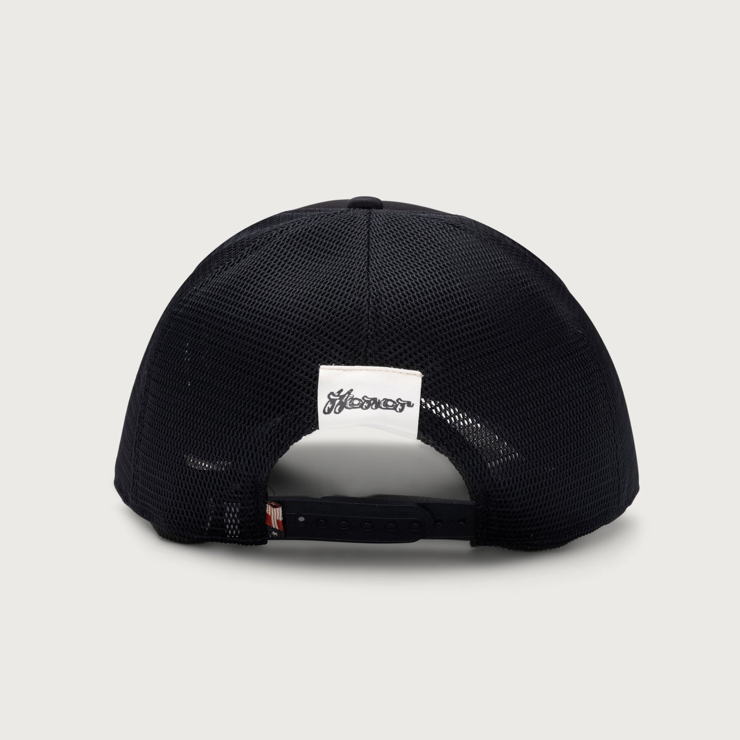 H Patch Trucker Cap - Black