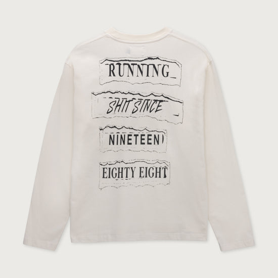 Running Shit L/S Tee - White