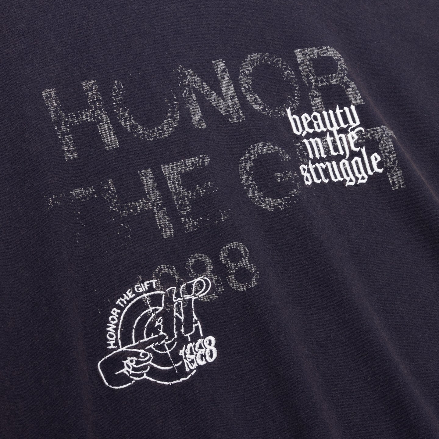 Beauty In The Struggle Tee - Black Navy