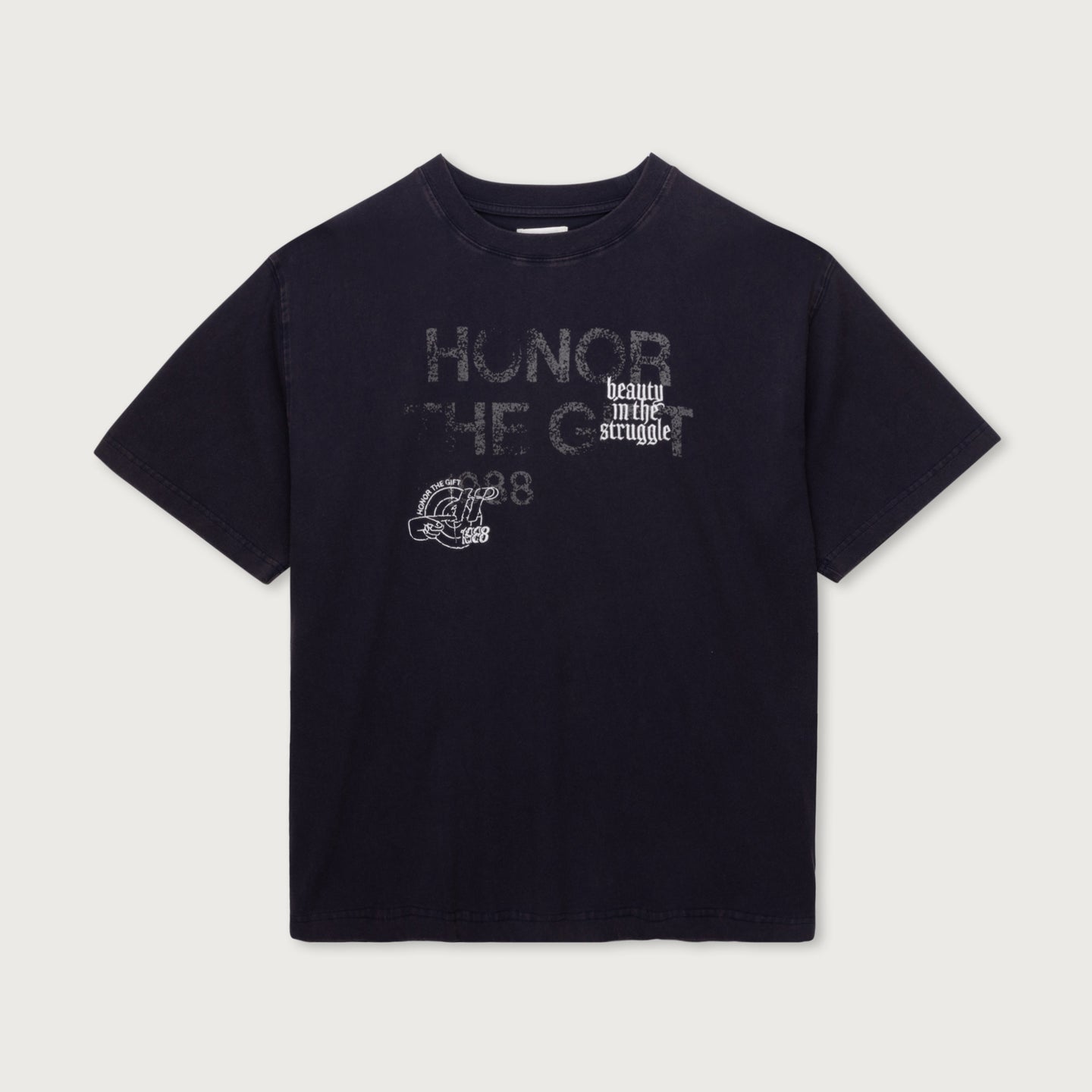 Beauty In The Struggle Tee - Black Navy