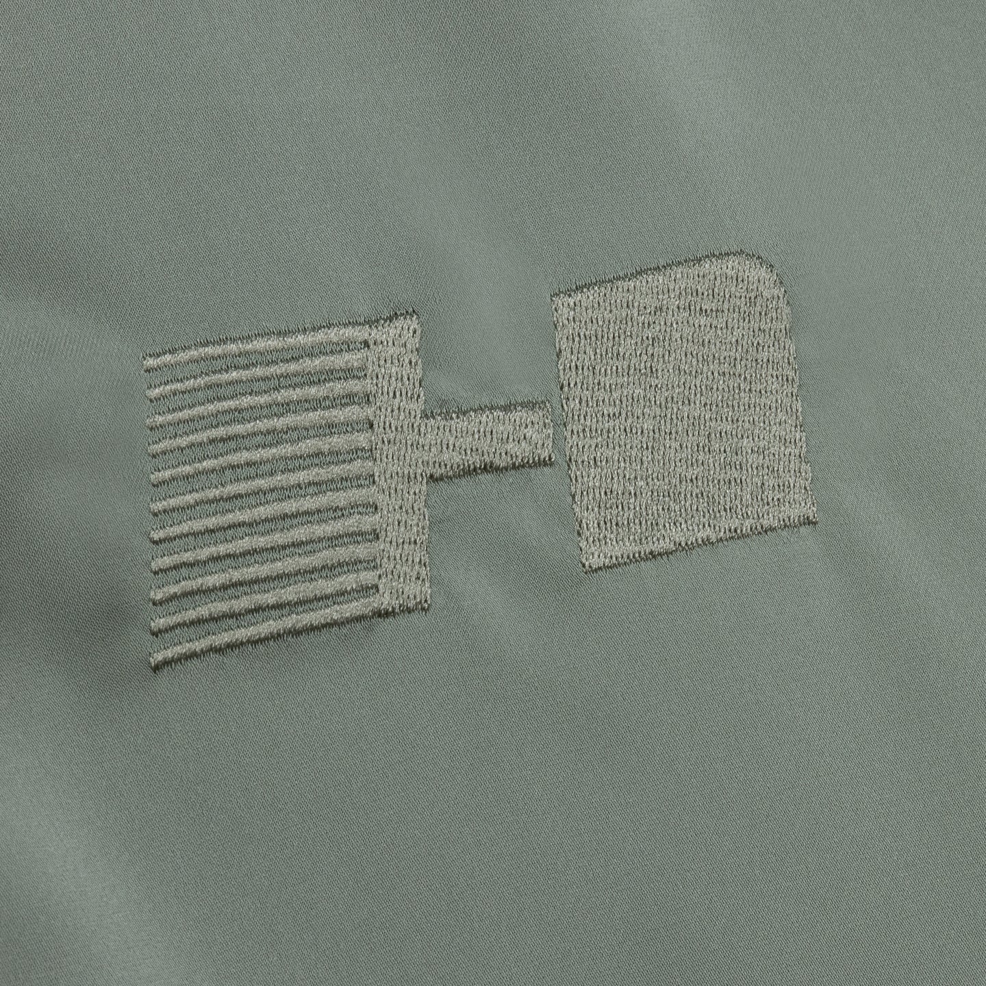 Satin Chest Logo Camp Collar - Sage
