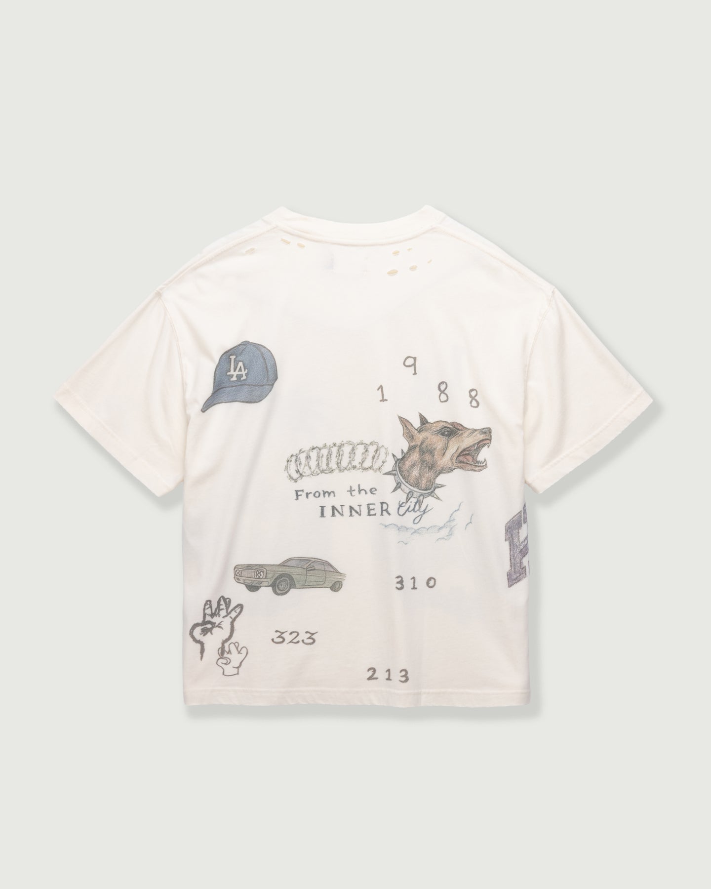 All Over Los Angeles Tee - Bone