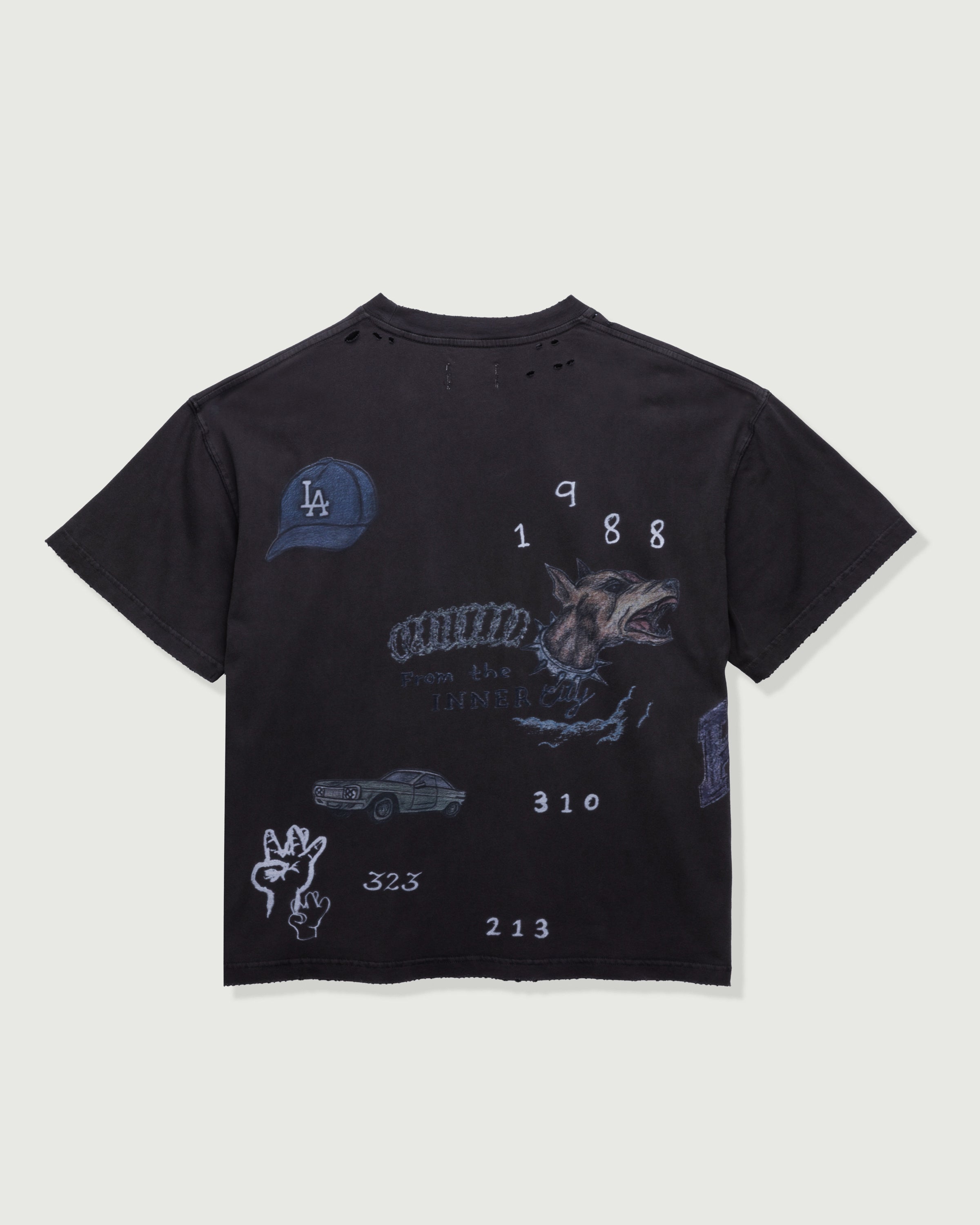 All Over Los Angeles Tee - Black – Honor The Gift