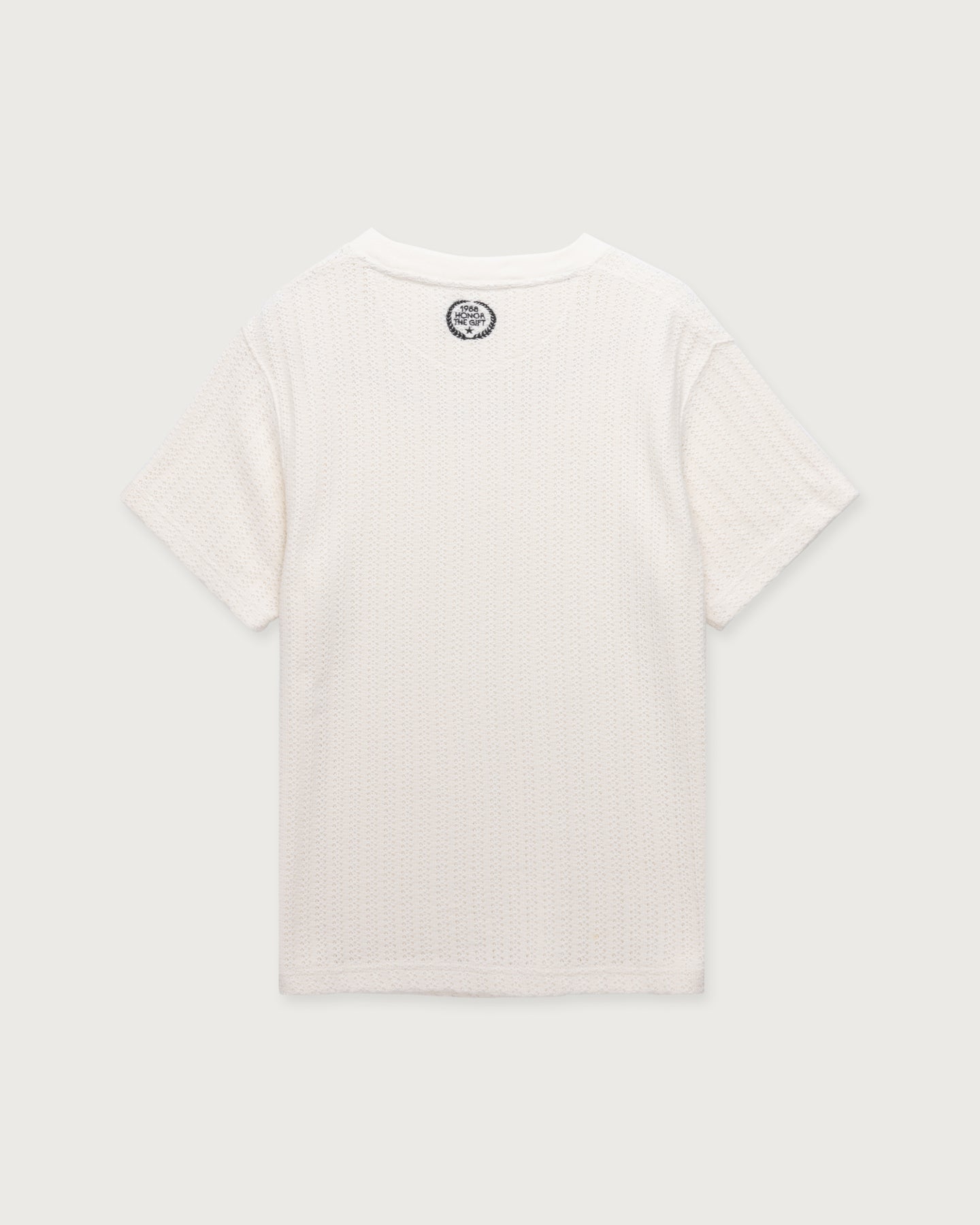 Cable Knit Tee - Bone