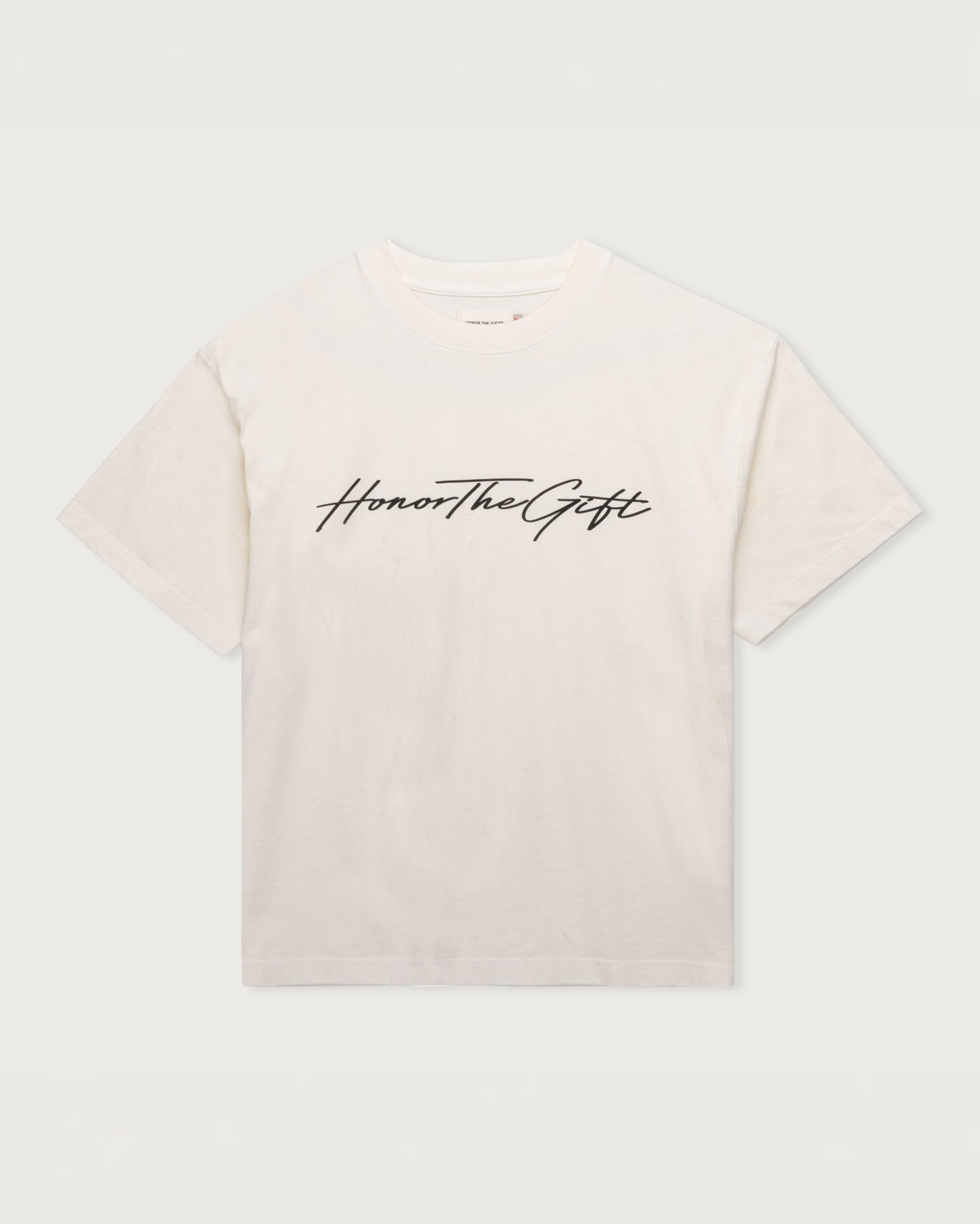 Script Tee - Bone