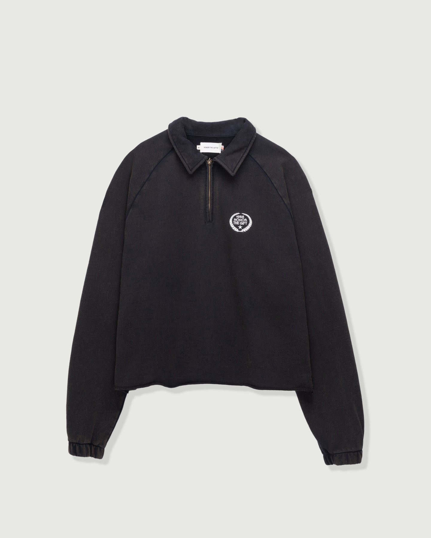 Vintage Terry Quarter Zip - Vintage Black