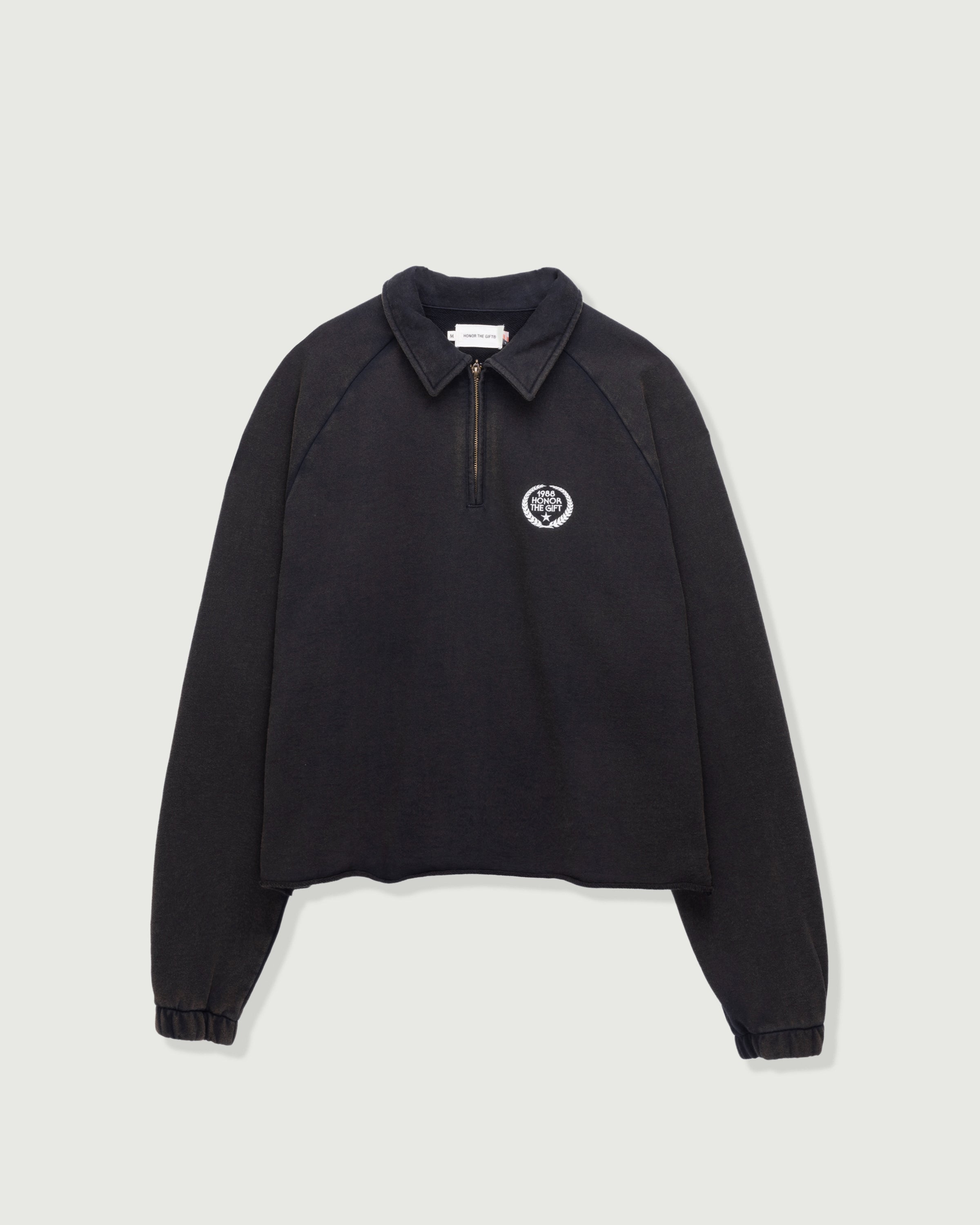 Vintage Terry Quarter Zip - Vintage Black