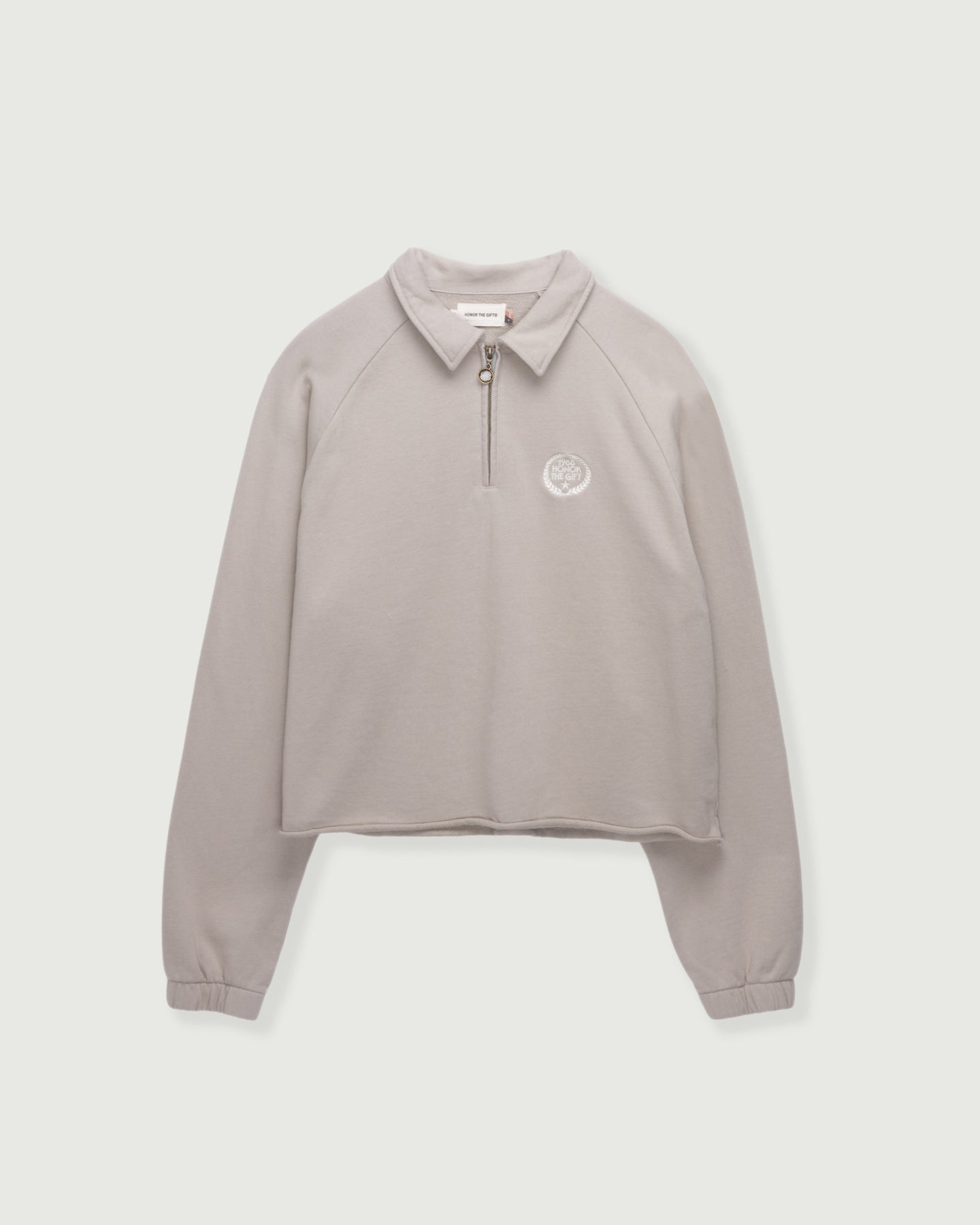 Vintage Terry Quarter Zip - Vintage Stone