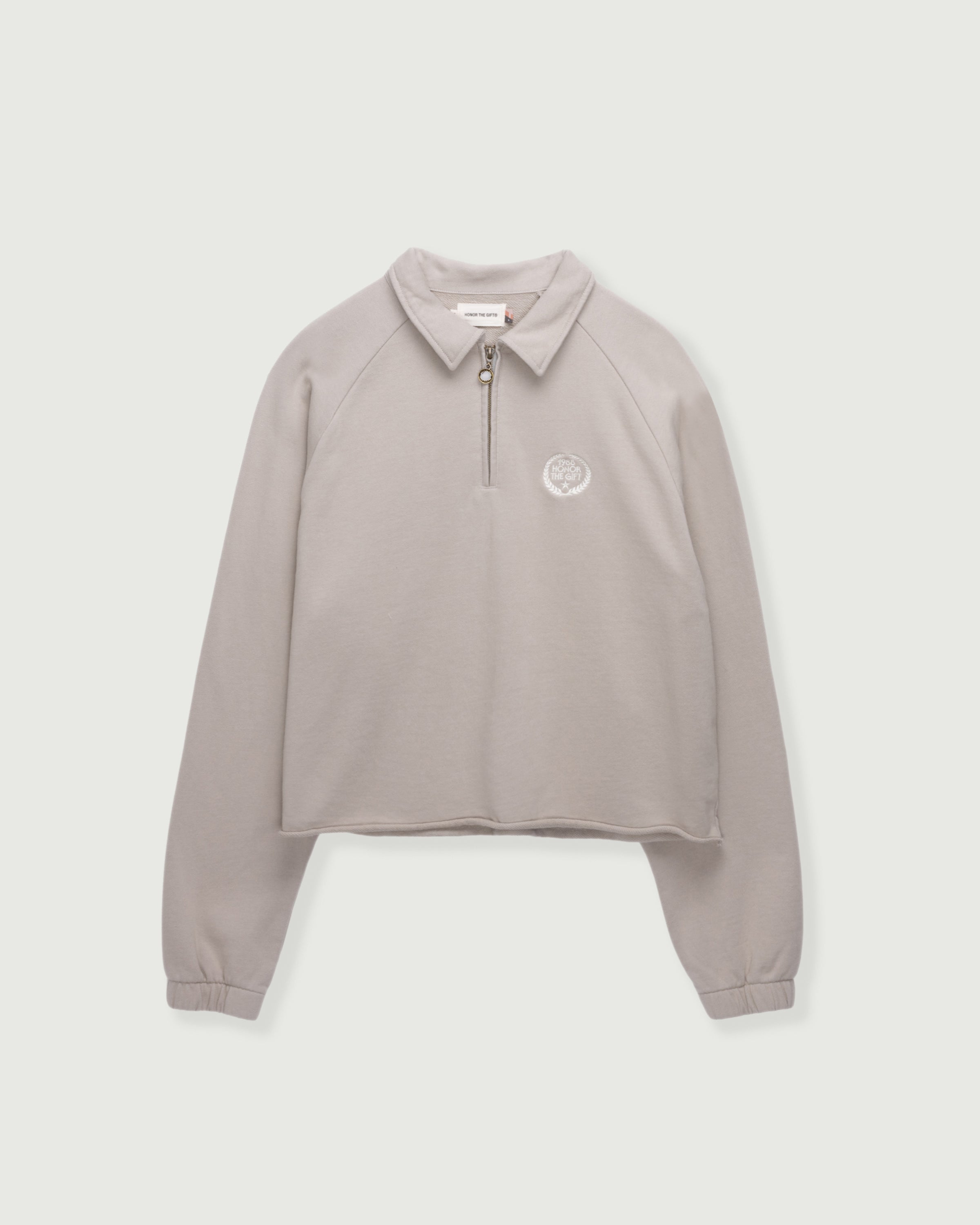 Vintage Terry Quarter Zip - Vintage Stone