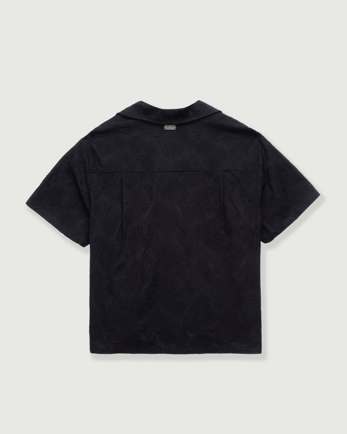 Novelty Floral Camp Shirt - Black