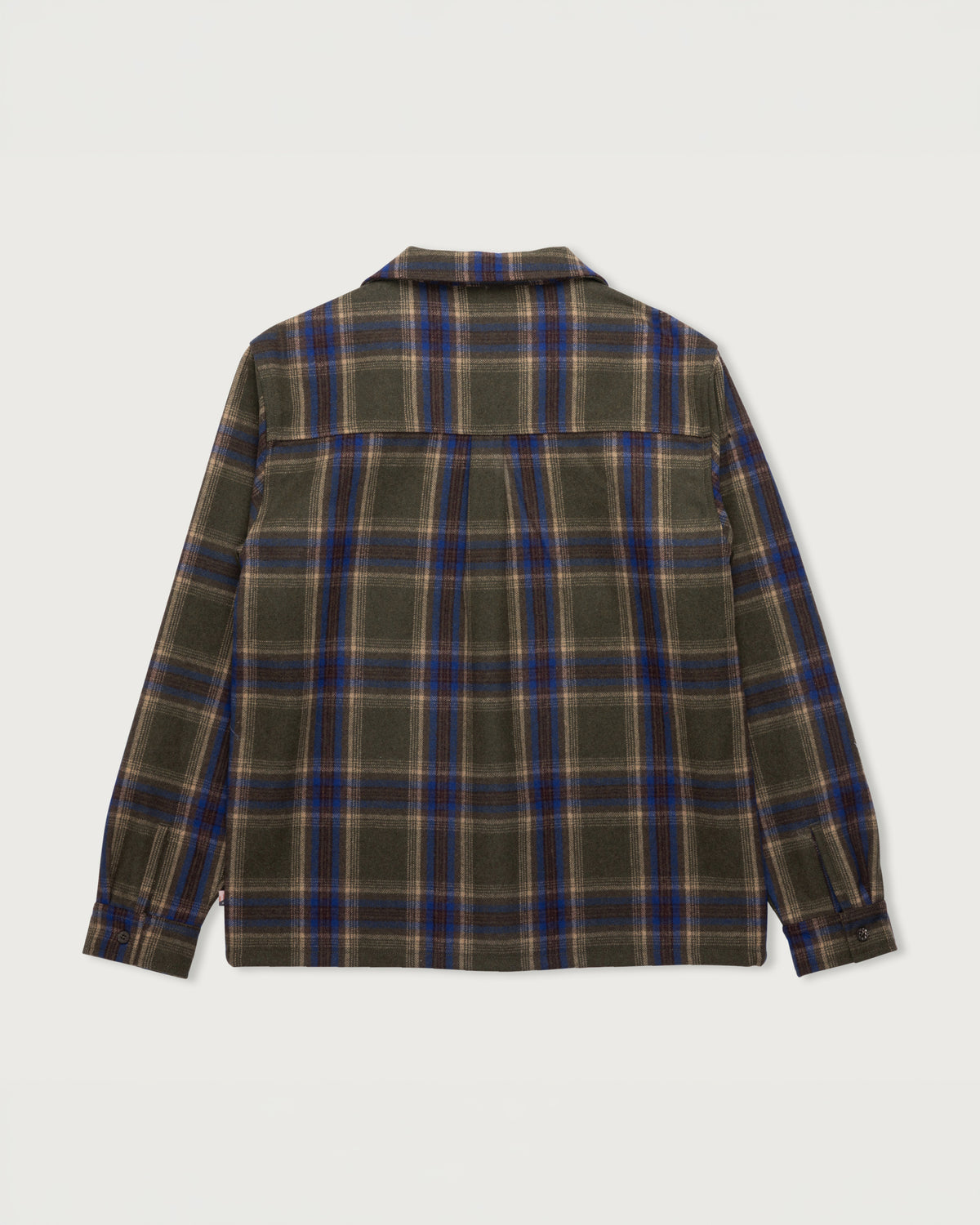 Plaid Flannel Overshirt - Olive