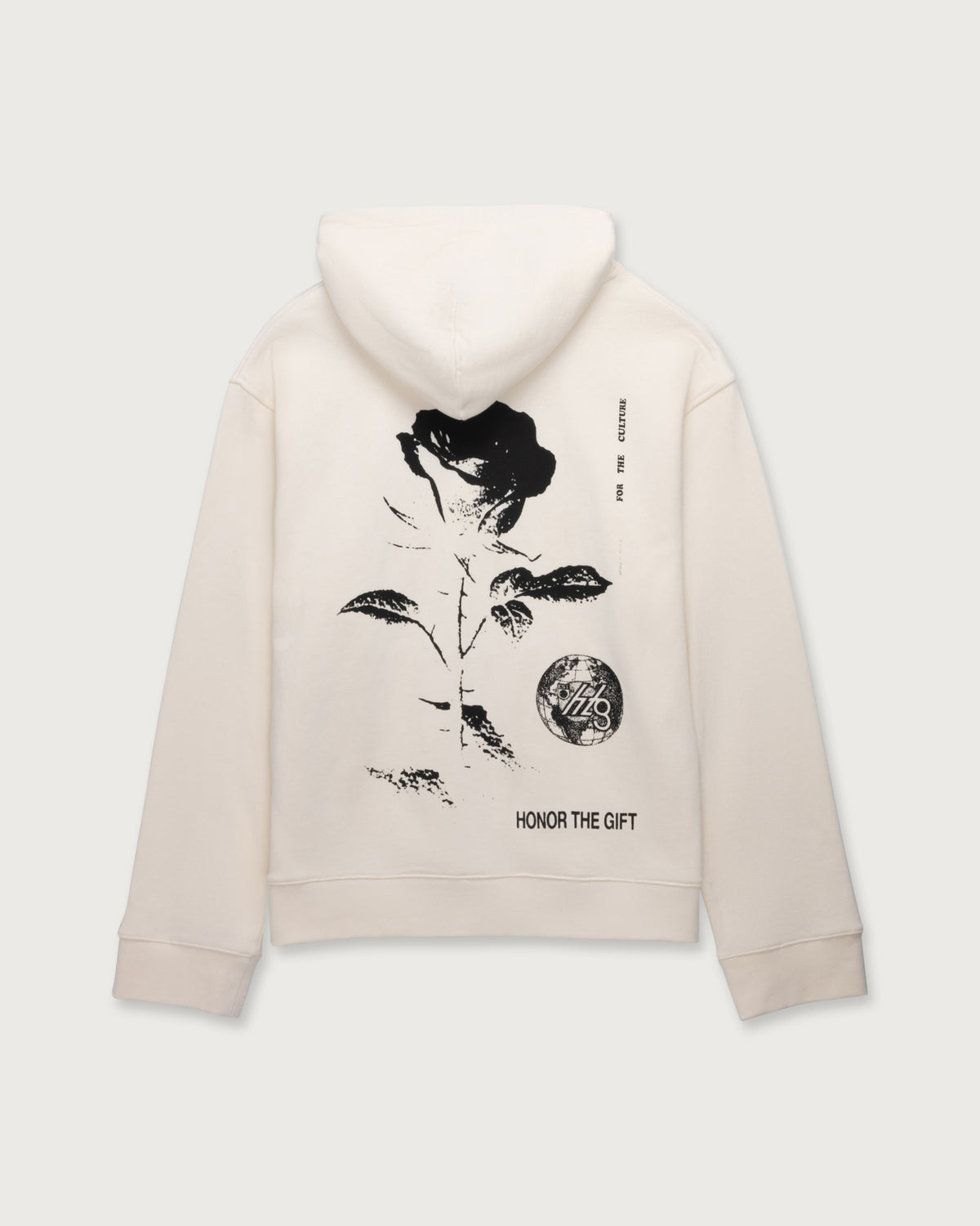 Fallen Rose Hoodie - Bone